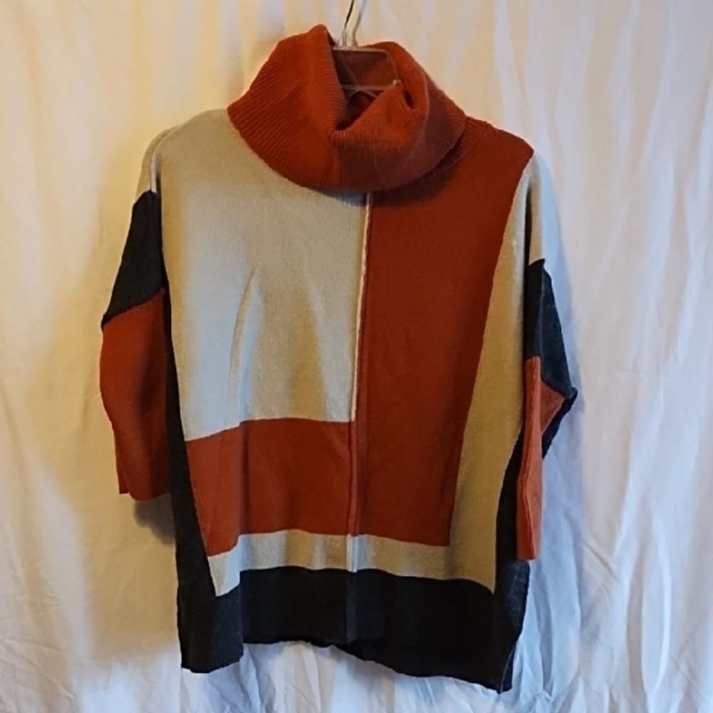 Christian Ssiriano color block wool and alpaca blend turtleneck sweater size S